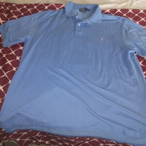 Polo by Ralph Lauren Men's Blue Polo Shirt Size 2XL Pima Cotton
